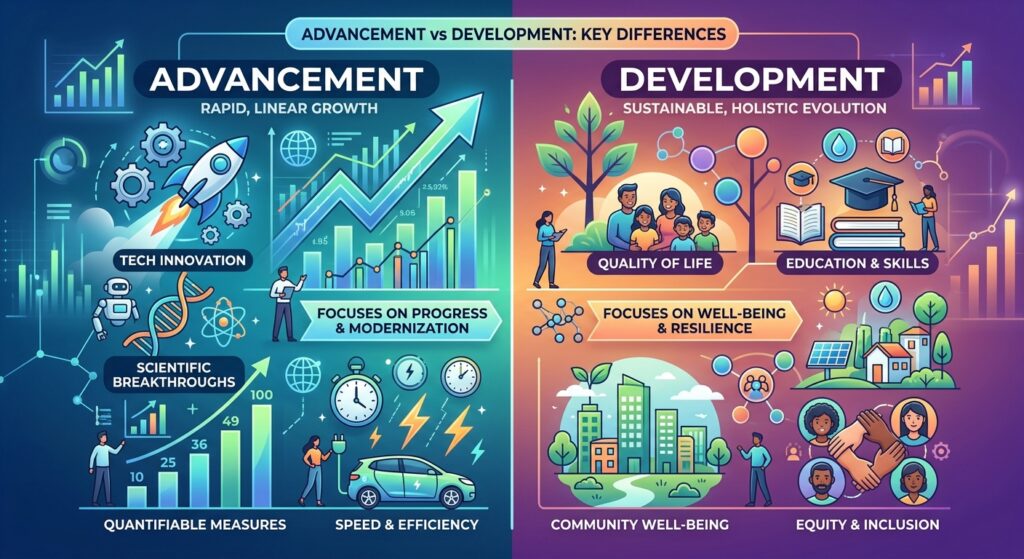Advancement vs Development 1 advancement vs development